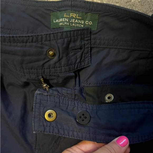 Lauren Ralph Lauren green label Navy Cargo Pants with Drawstring size 8 (P235) - Picture 6 of 9